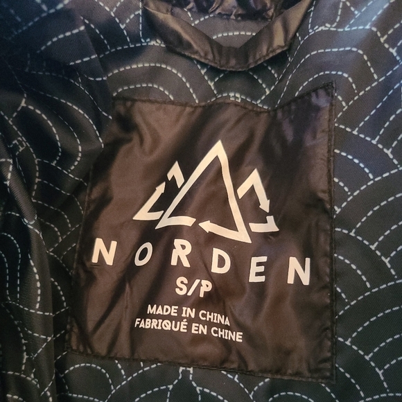 Norden Vegan Black Puffer Parka Coat Jacket Size‎ Small - Picture 10 of 12